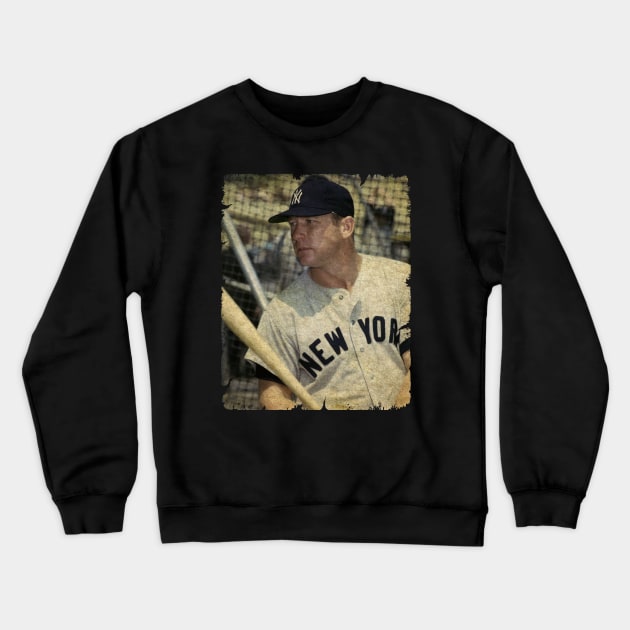 Mickey Mantle in New York Yankees Crewneck Sweatshirt by SOEKAMPTI